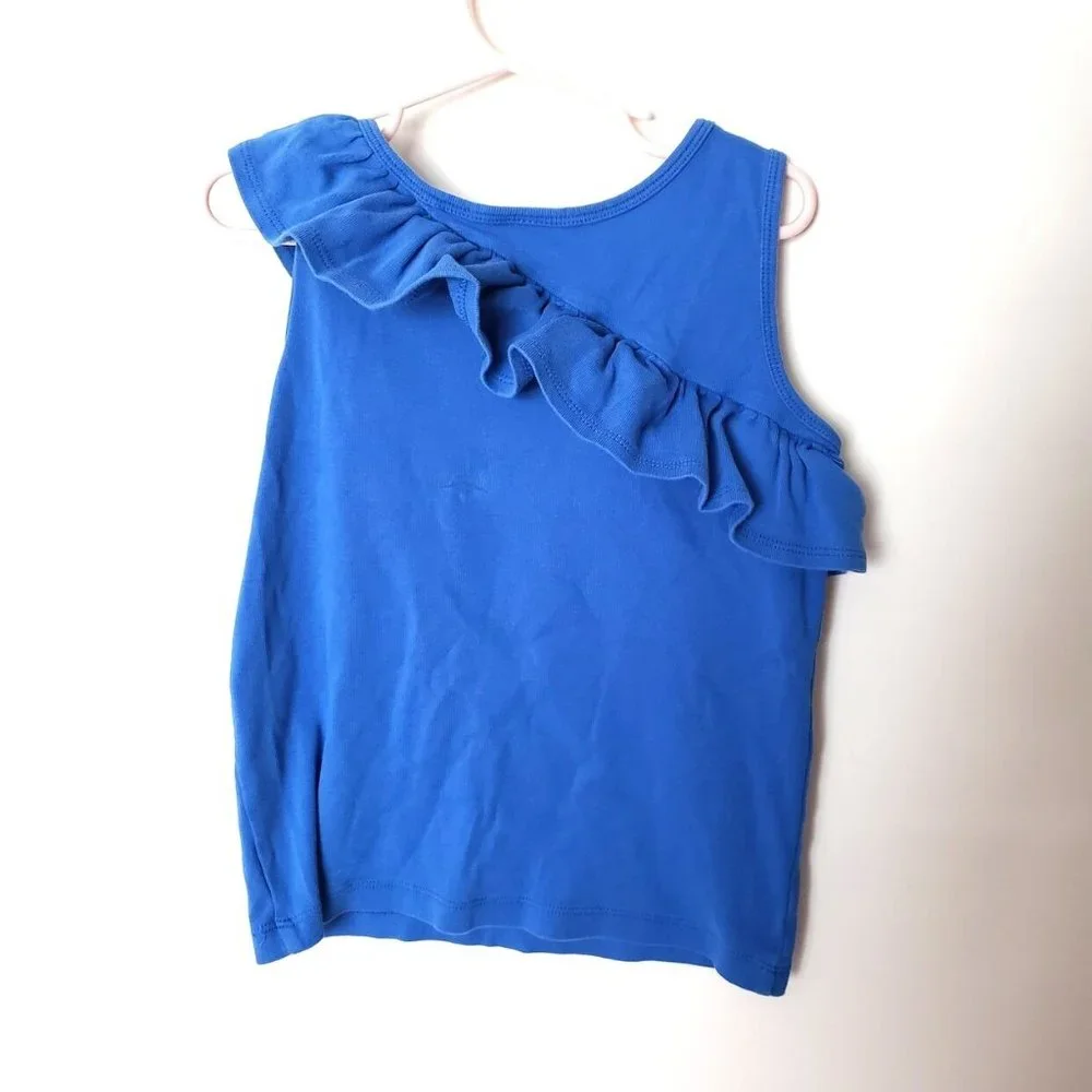 Gymboree Girls 6 Years Ruffle Tank Top‎ Bright Bloo